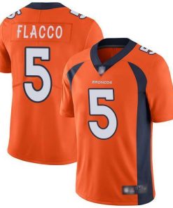 Nike Denver Broncos #5 Joe Flacco Orange Team Color Stitched NFL Vapor Untouchable Limited Jersey