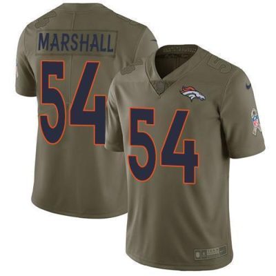 Nike Denver Broncos #54 Brandon Marshall Olive Stitched NFL Limited 2017 Salute to Service Jersey