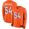 Nike Denver Broncos #54 Brandon Marshall Orange Team Color Stitched NFL Limited Therma Long Sleeve Jersey