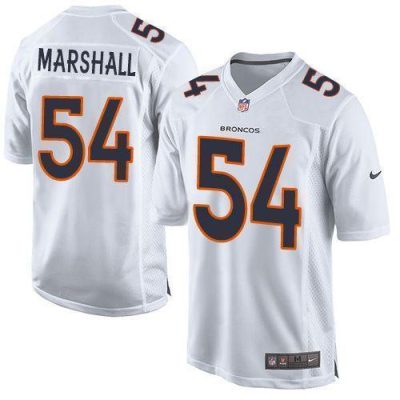 Nike Denver Broncos #54 Brandon Marshall White Stitched NFL Game Event Jersey