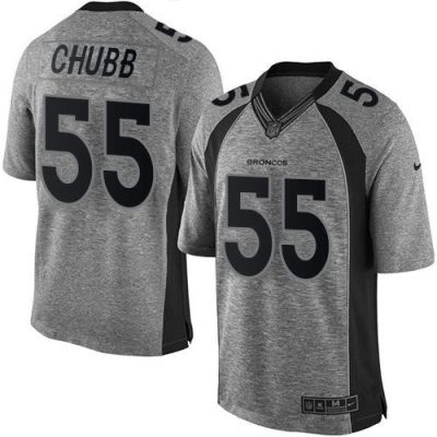 Nike Denver Broncos #55 Bradley Chubb Gray Stitched NFL Limited Gridiron Gray Jersey