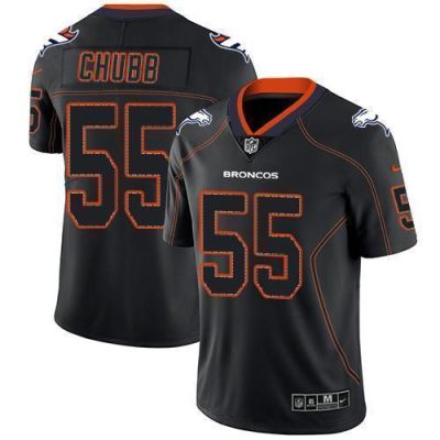 Nike Denver Broncos #55 Bradley Chubb Lights Out Black Stitched NFL Limited Rush Jersey