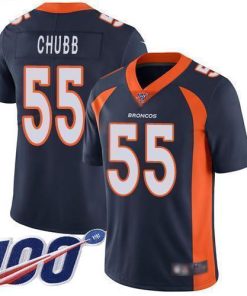 Nike Denver Broncos #55 Bradley Chubb Navy Blue Alternate Stitched NFL 100th Season Vapor Limited Jersey