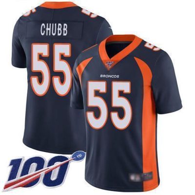 Nike Denver Broncos #55 Bradley Chubb Navy Blue Alternate Stitched NFL 100th Season Vapor Limited Jersey
