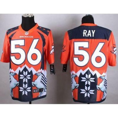 Nike Denver Broncos #56 Shane Ray Orange Stitched NFL Elite Noble Fashion Jersey
