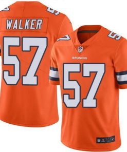 Nike Denver Broncos #57 Demarcus Walker Orange Stitched NFL Limited Rush Jersey