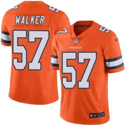 Nike Denver Broncos #57 Demarcus Walker Orange Stitched NFL Limited Rush Jersey