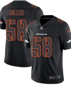 Nike Denver Broncos #58 Von Miller Black Stitched NFL Limited Rush Impact Jersey