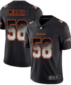Nike Denver Broncos #58 Von Miller Black Stitched NFL Vapor Untouchable Limited Smoke Fashion Jersey