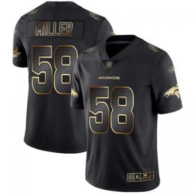 Nike Denver Broncos #58 Von Miller Black/Gold Stitched NFL Vapor Untouchable Limited Jersey