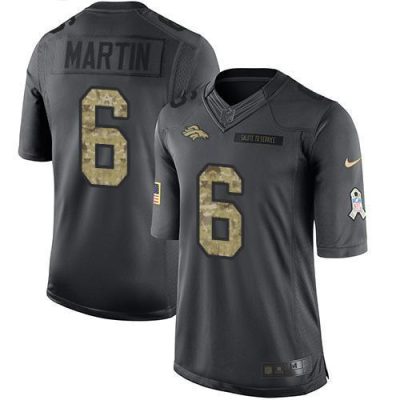 Nike Denver Broncos #6 Sam Martin Black Stitched NFL Limited 2016 Salute to Service Jersey