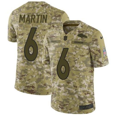 Nike Denver Broncos #6 Sam Martin Camo Stitched NFL Limited 2018 Salute To Service Jersey