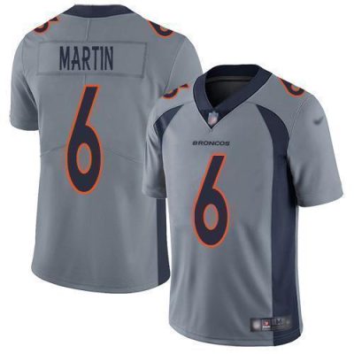 Nike Denver Broncos #6 Sam Martin Gray Stitched NFL Limited Inverted Legend Jersey