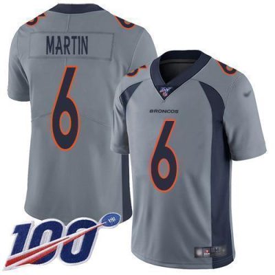 Nike Denver Broncos #6 Sam Martin Gray Stitched NFL Limited Inverted Legend 100th Season Jersey