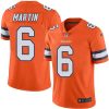Nike Denver Broncos #6 Sam Martin Orange Stitched NFL Limited Rush Jersey