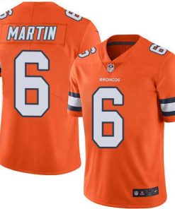 Nike Denver Broncos #6 Sam Martin Orange Stitched NFL Limited Rush Jersey