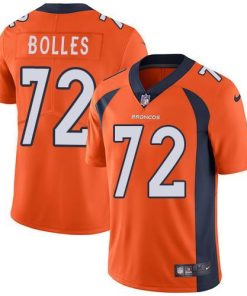 Nike Denver Broncos #72 Garett Bolles Orange Team Color Stitched NFL Vapor Untouchable Limited Jersey