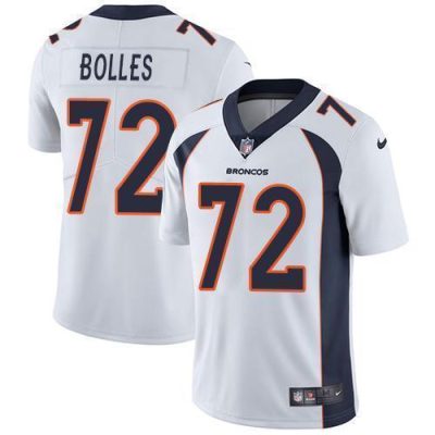 Nike Denver Broncos #72 Garett Bolles White Stitched NFL Vapor Untouchable Limited Jersey