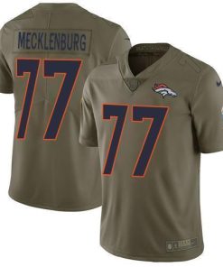 Nike Denver Broncos #77 Karl Mecklenburg Olive Stitched NFL Limited 2017 Salute to Service Jersey