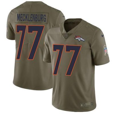 Nike Denver Broncos #77 Karl Mecklenburg Olive Stitched NFL Limited 2017 Salute to Service Jersey