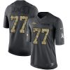 Nike Denver Broncos #77 Sam Jones Black Stitched NFL Limited 2016 Salute to Service Jersey
