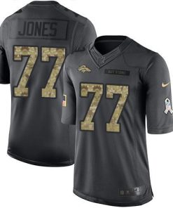 Nike Denver Broncos #77 Sam Jones Black Stitched NFL Limited 2016 Salute to Service Jersey
