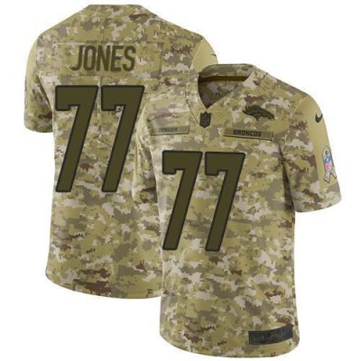 Nike Denver Broncos #77 Sam Jones Camo Stitched NFL Limited 2018 Salute To Service Jersey