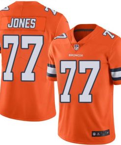 Nike Denver Broncos #77 Sam Jones Orange Stitched NFL Limited Rush Jersey