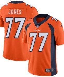 Nike Denver Broncos #77 Sam Jones Orange Team Color Stitched NFL Vapor Untouchable Limited Jersey