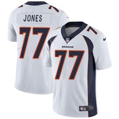 Nike Denver Broncos #77 Sam Jones White Stitched NFL Vapor Untouchable Limited Jersey