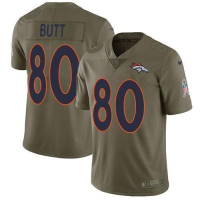 Nike Denver Broncos #80 Jake Butt Olive Stitched NFL Limited 2017 Salute to Service Jersey