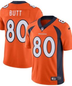 Nike Denver Broncos #80 Jake Butt Orange Team Color Stitched NFL Vapor Untouchable Limited Jersey