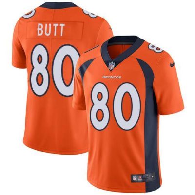 Nike Denver Broncos #80 Jake Butt Orange Team Color Stitched NFL Vapor Untouchable Limited Jersey