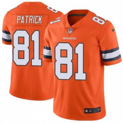 Nike Denver Broncos #81 Tim Patrick Orange Stitched NFL Limited Rush Jersey