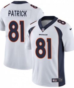 Nike Denver Broncos #81 Tim Patrick White Stitched NFL Vapor Untouchable Limited Jersey