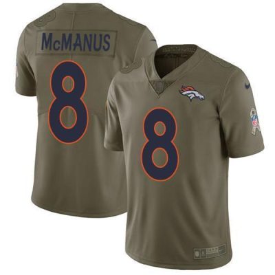 Nike Denver Broncos #8 Brandon McManus Olive Stitched NFL Limited 2017 Salute to Service Jersey