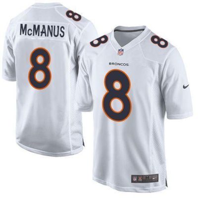Nike Denver Broncos #8 Brandon McManus White Stitched NFL Game Event Jersey