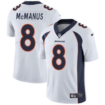 Nike Denver Broncos #8 Brandon McManus White Stitched NFL Vapor Untouchable Limited Jersey