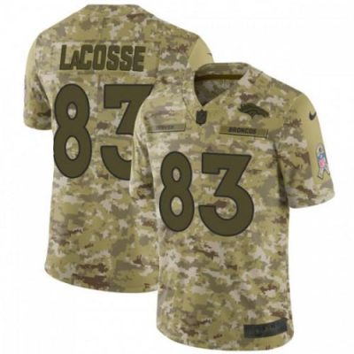 Nike Denver Broncos #83 Matt LaCosse Camo Stitched NFL Limited 2018 Salute To Service Jersey