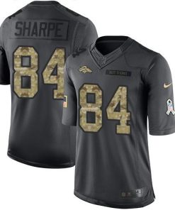 Nike Denver Broncos #84 Shannon Sharpe Black Stitched NFL Limited 2016 Salute to Service Jersey
