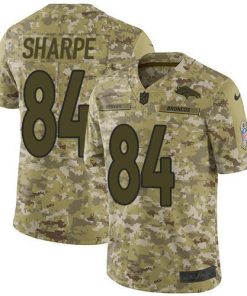 Nike Denver Broncos #84 Shannon Sharpe Camo Stitched NFL Limited 2018 Salute To Service Jersey