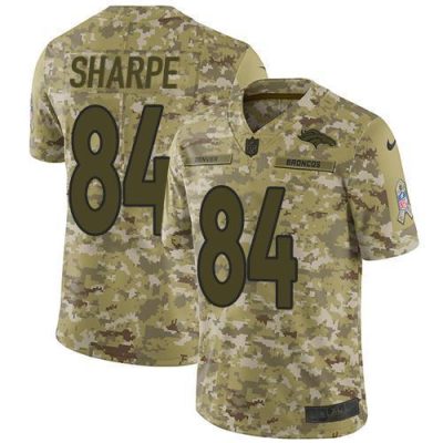 Nike Denver Broncos #84 Shannon Sharpe Camo Stitched NFL Limited 2018 Salute To Service Jersey