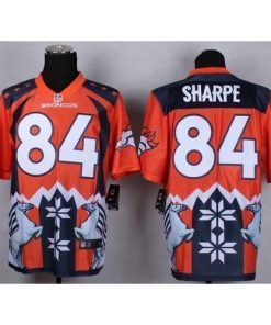 Nike Denver Broncos #84 Shannon Sharpe Orange Stitched NFL Elite Noble Fashion Jersey