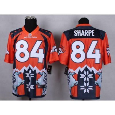 Nike Denver Broncos #84 Shannon Sharpe Orange Stitched NFL Elite Noble Fashion Jersey