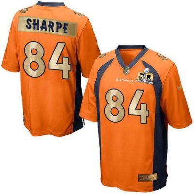 Nike Denver Broncos #84 Shannon Sharpe Orange Team Color Stitched NFL Game Super Bowl 50 Collection Jersey
