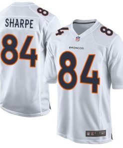 Nike Denver Broncos #84 Shannon Sharpe White Stitched NFL Game Event Jersey
