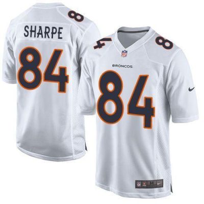 Nike Denver Broncos #84 Shannon Sharpe White Stitched NFL Game Event Jersey
