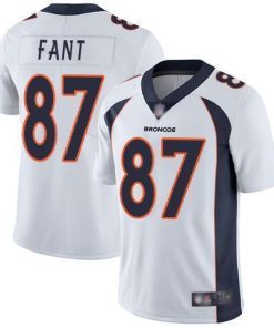 Nike Denver Broncos #87 Noah Fant White Stitched NFL Vapor Untouchable Limited Jersey