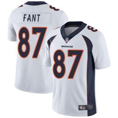 Nike Denver Broncos #87 Noah Fant White Stitched NFL Vapor Untouchable Limited Jersey