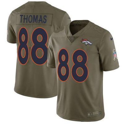 Nike Denver Broncos #88 Demaryius Thomas Olive Stitched NFL Limited 2017 Salute to Service Jersey